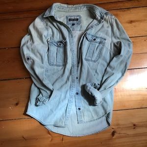Express denim light wash top